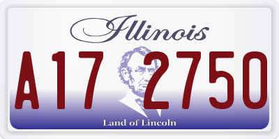IL license plate A172750