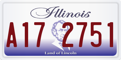 IL license plate A172751