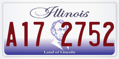 IL license plate A172752