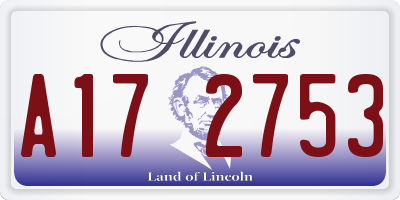 IL license plate A172753
