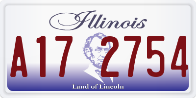 IL license plate A172754