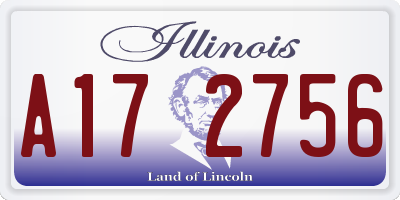 IL license plate A172756