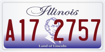IL license plate A172757