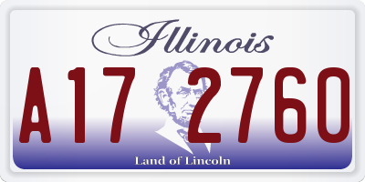 IL license plate A172760