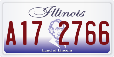 IL license plate A172766