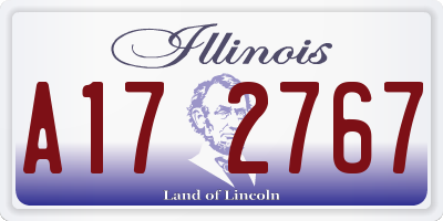 IL license plate A172767