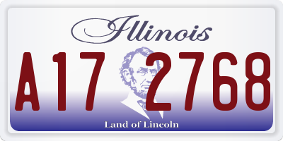 IL license plate A172768