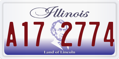IL license plate A172774