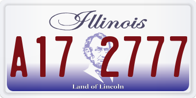 IL license plate A172777
