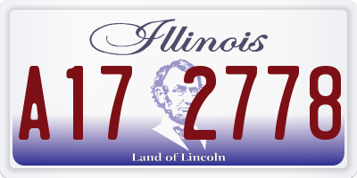 IL license plate A172778