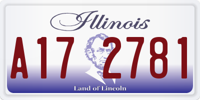 IL license plate A172781