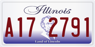IL license plate A172791