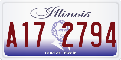 IL license plate A172794