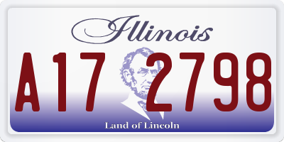 IL license plate A172798