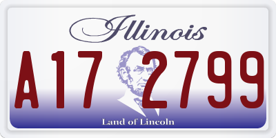 IL license plate A172799