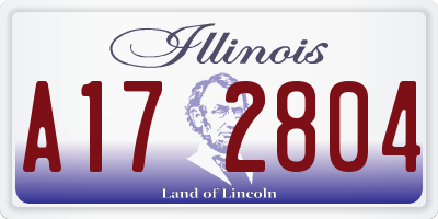 IL license plate A172804