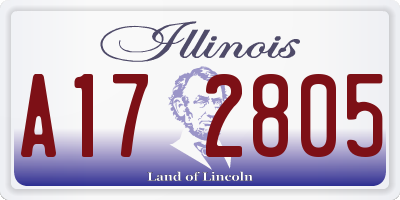IL license plate A172805