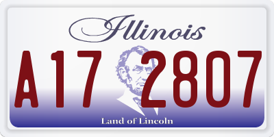 IL license plate A172807
