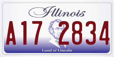 IL license plate A172834
