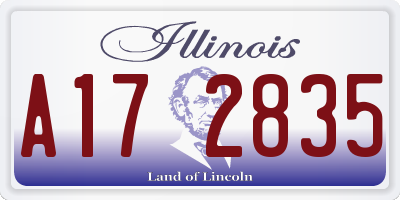 IL license plate A172835