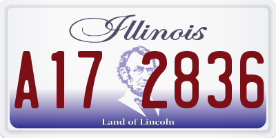 IL license plate A172836