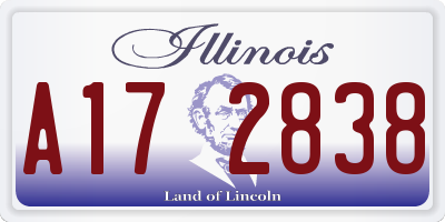 IL license plate A172838
