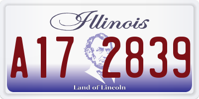 IL license plate A172839
