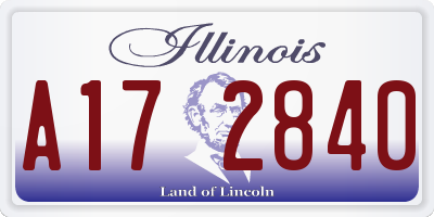 IL license plate A172840