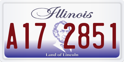 IL license plate A172851