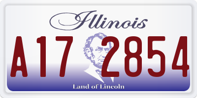 IL license plate A172854