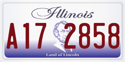 IL license plate A172858