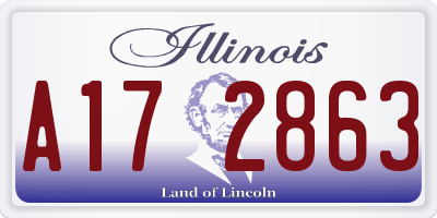 IL license plate A172863