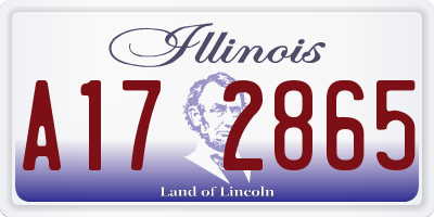 IL license plate A172865