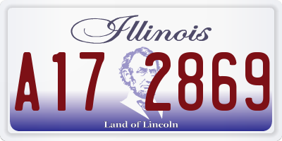 IL license plate A172869