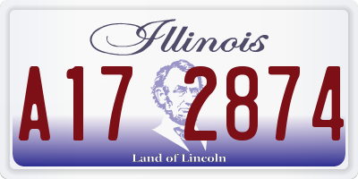IL license plate A172874