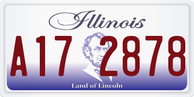 IL license plate A172878