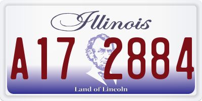 IL license plate A172884