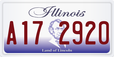 IL license plate A172920