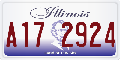 IL license plate A172924