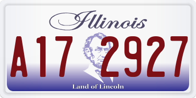 IL license plate A172927