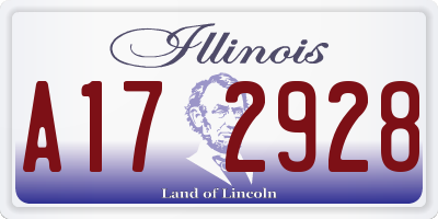 IL license plate A172928