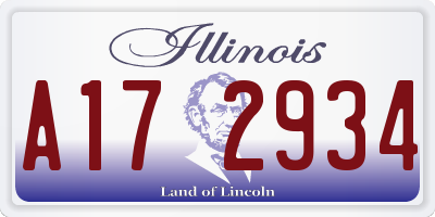 IL license plate A172934