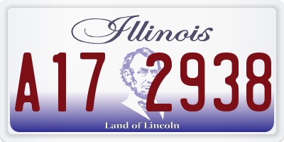IL license plate A172938