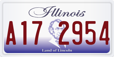 IL license plate A172954