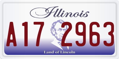 IL license plate A172963