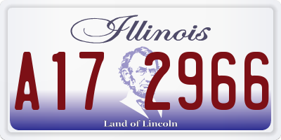 IL license plate A172966