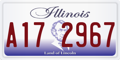 IL license plate A172967