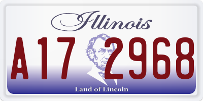 IL license plate A172968