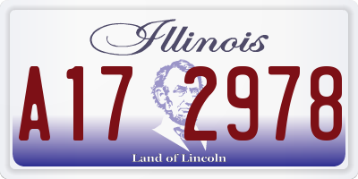IL license plate A172978