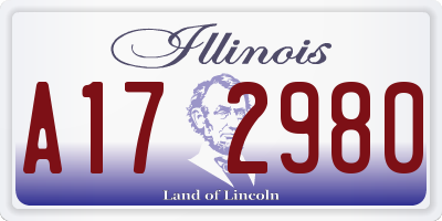 IL license plate A172980